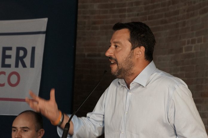 Matteo Salvini è tornato a Piacenza per sostenere il candidato sindaco Patrizia Barbieri