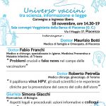 conferenza “Universo vaccini, tra scienza, informazione e legge”sso dall’associazione Vaccinformato di Piacenza.