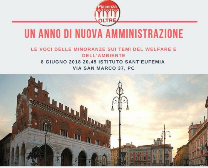 Le minoranze giudicano il primo anno di amministrazione a Piacenza