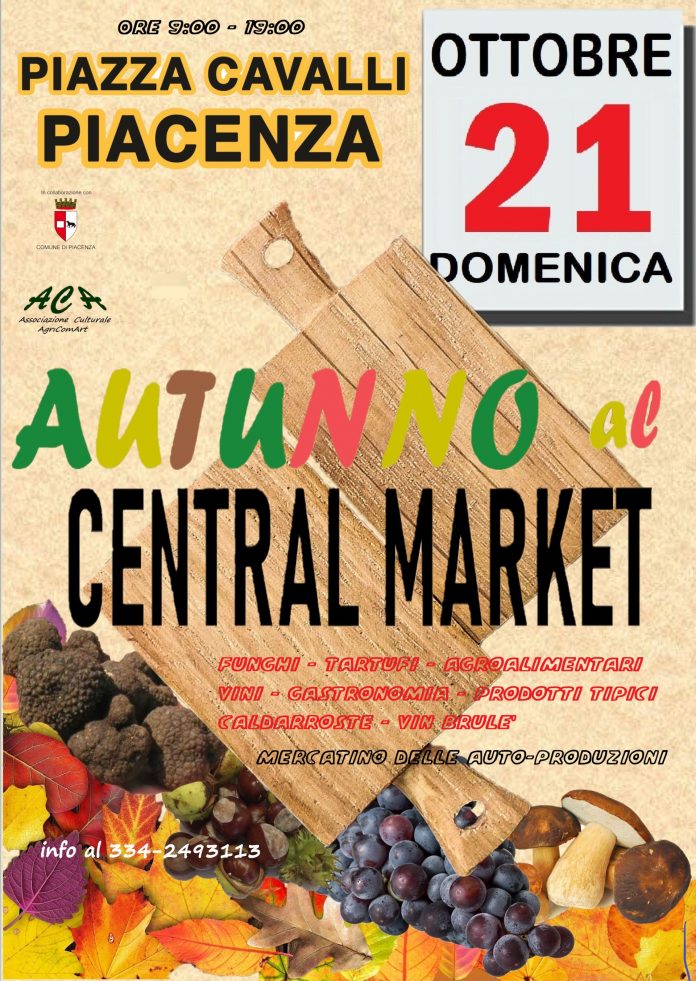 Mercato d'autunno domenica 21 ottobre in piazza Cavalli a Piacenza