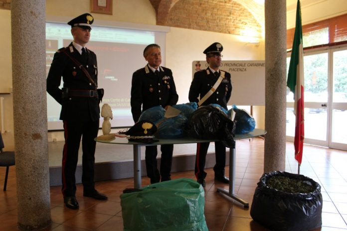 Carabinieri sequestrano undici chili di marijuana