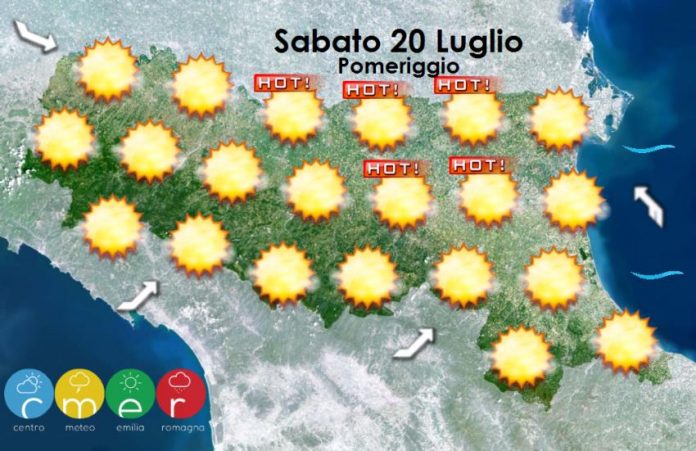 Gran caldo domani su Piacenza