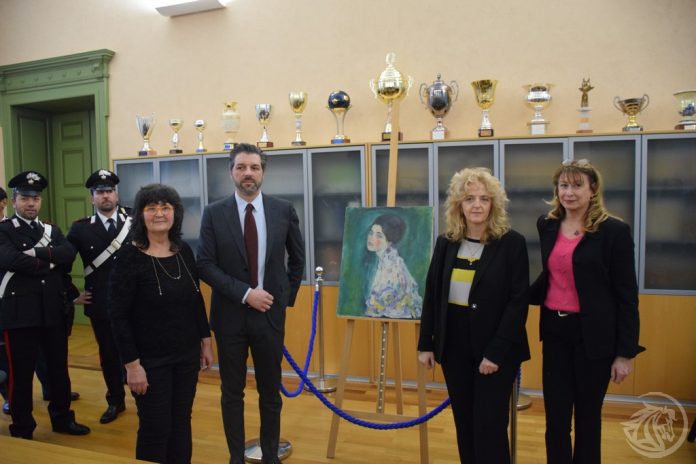 Il pm Ornella Chicca ed i tre periti che hanno stabilito l'autenticità del Klimt